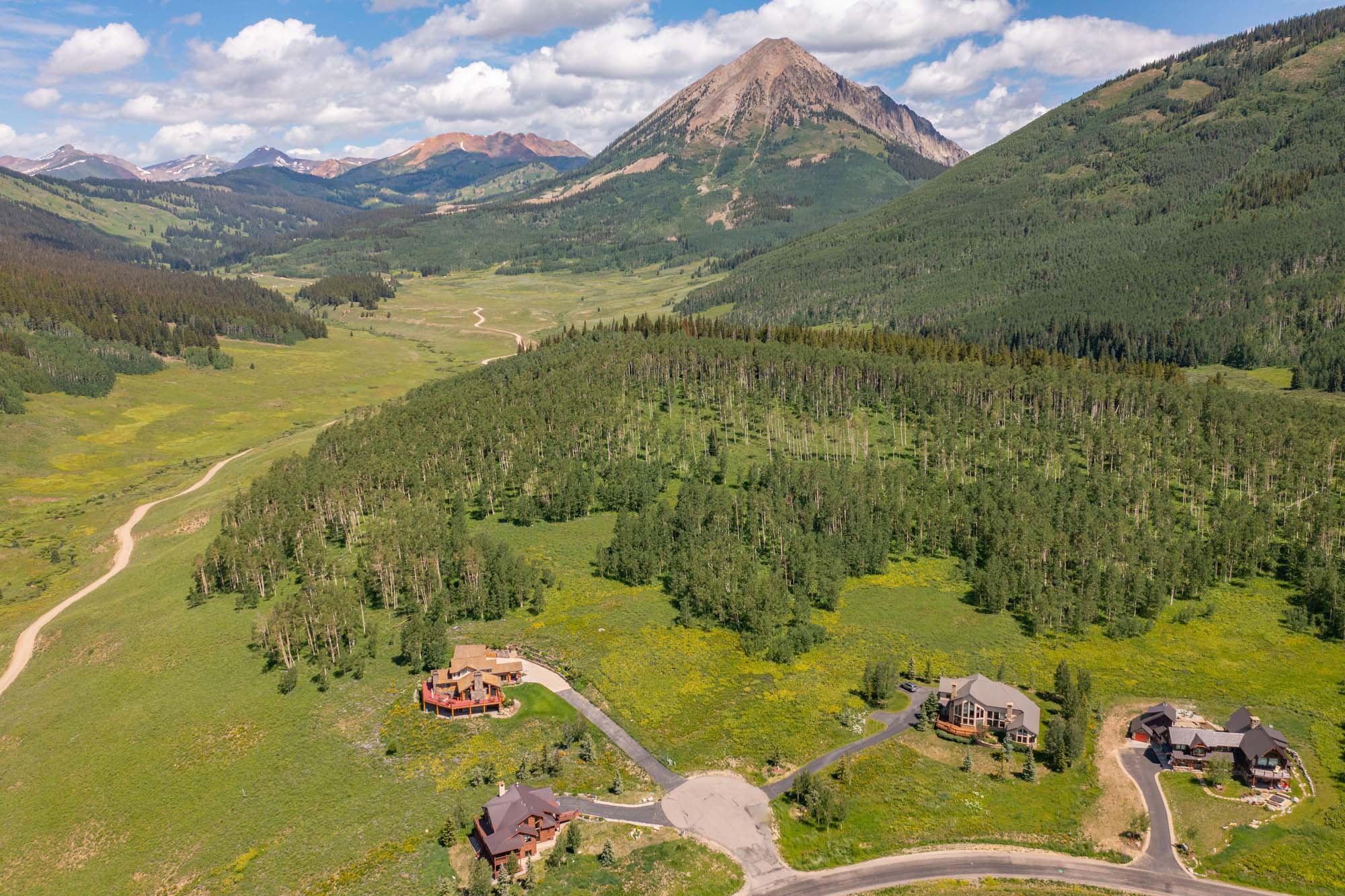 36 Quartz Circle, Crested Butte Colorado - drone mountain view