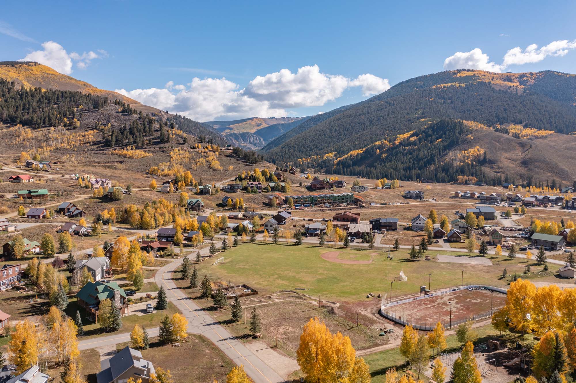 430 Teocalli Road, Crested Butte Colorado - drone community view