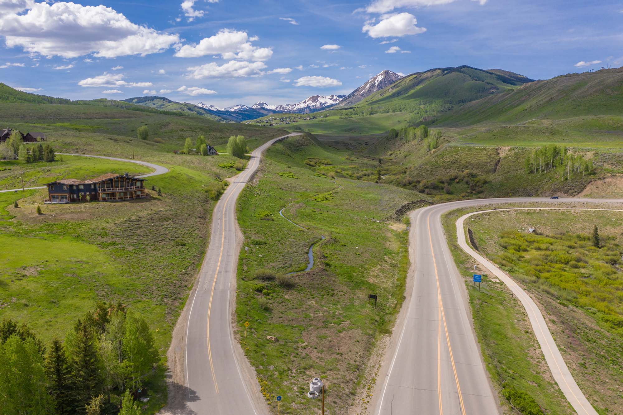 1701 County Road 317, Crested Butte Colorado - drone summer view