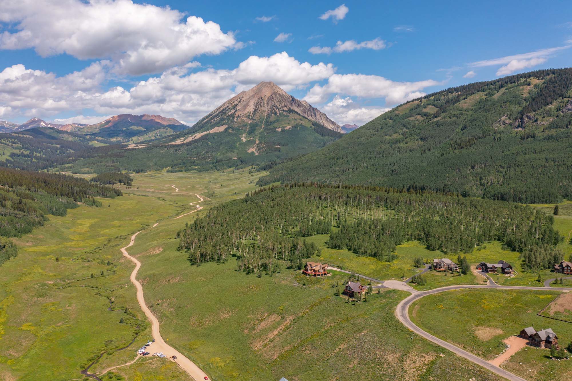 36 Quartz Circle, Crested Butte Colorado- drone mountain view