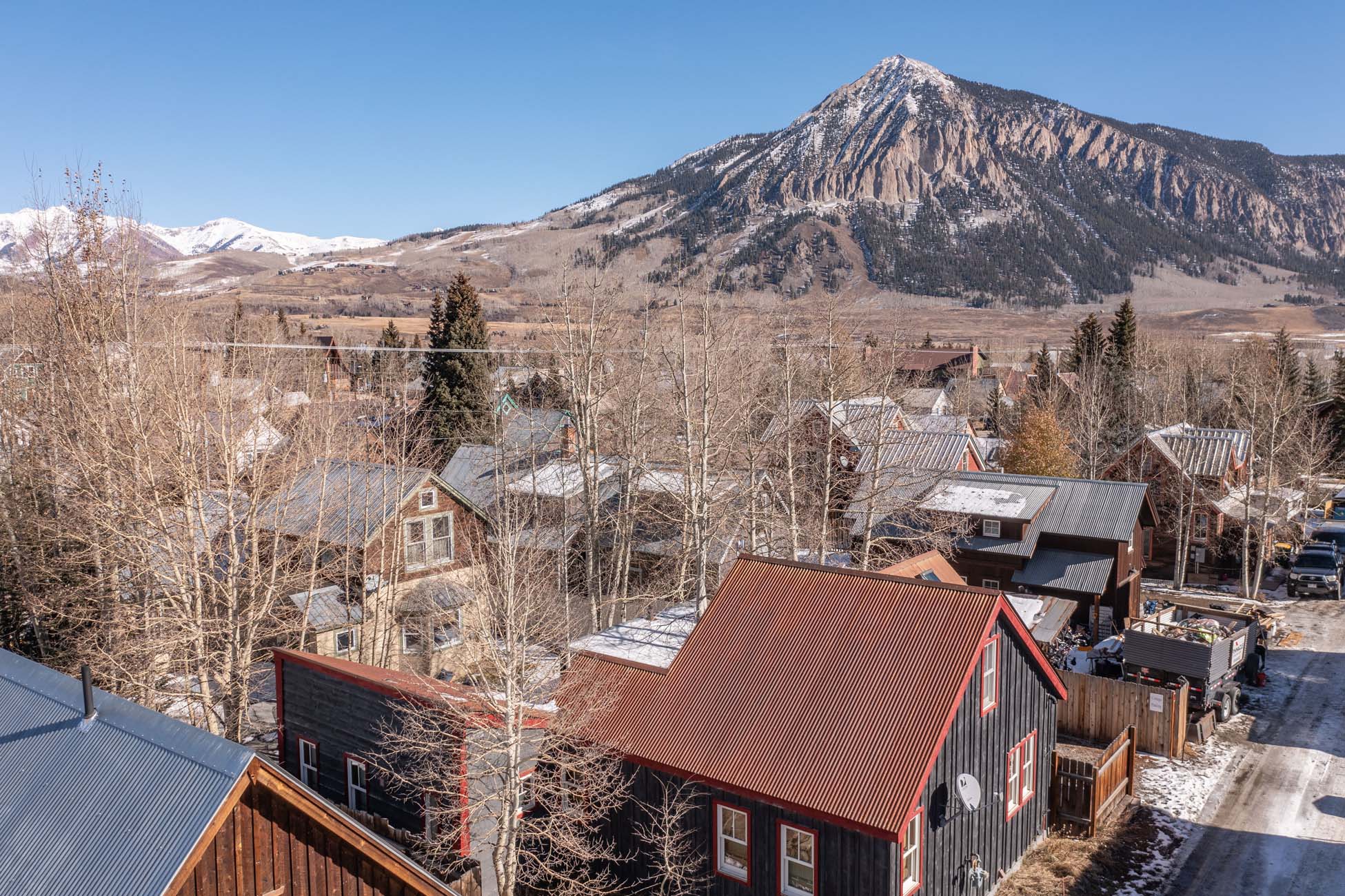 316 Whiterock Avenue, Crested Butte Colorado - drone Mountain View