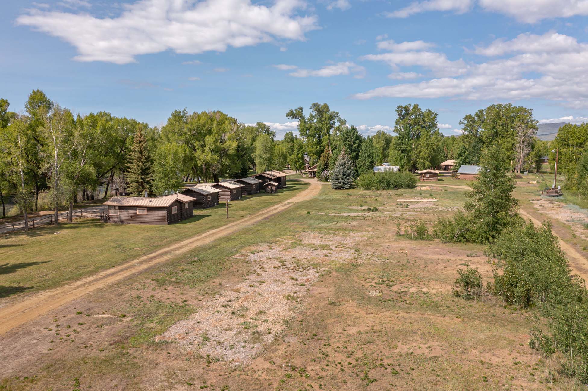 4349 County Road 10 Crested Butte, Colorado - Drone view of cabins