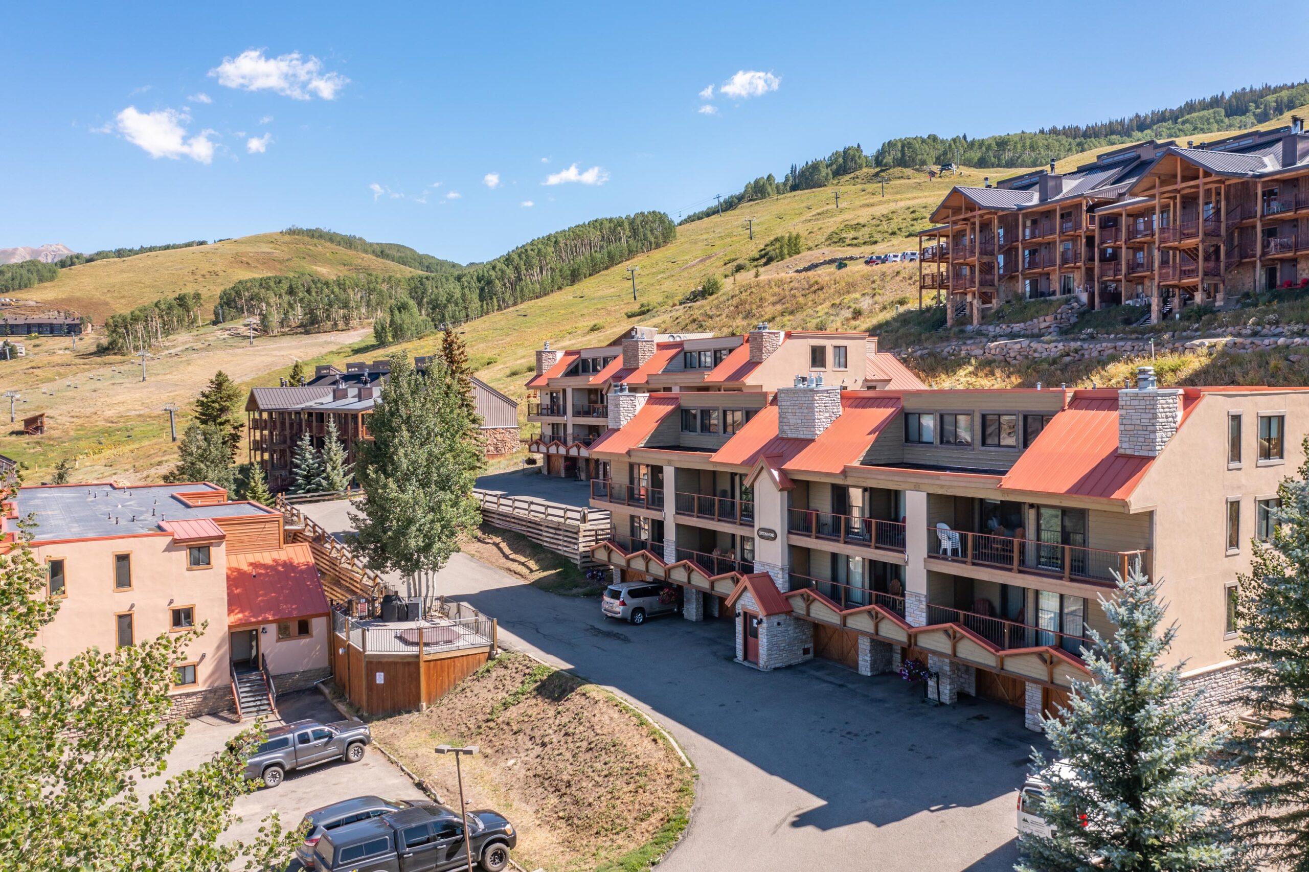 20 Paradise Road 208 Mt. Crested Butte, Colorado - drone view front of property