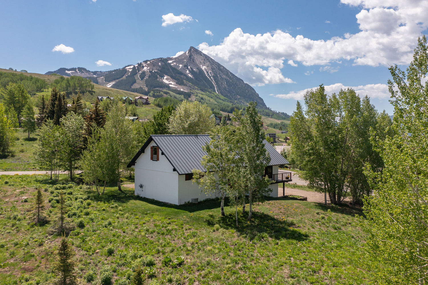 29 Belleview Drive Mt. Crested Butte, Colorado - back drone view