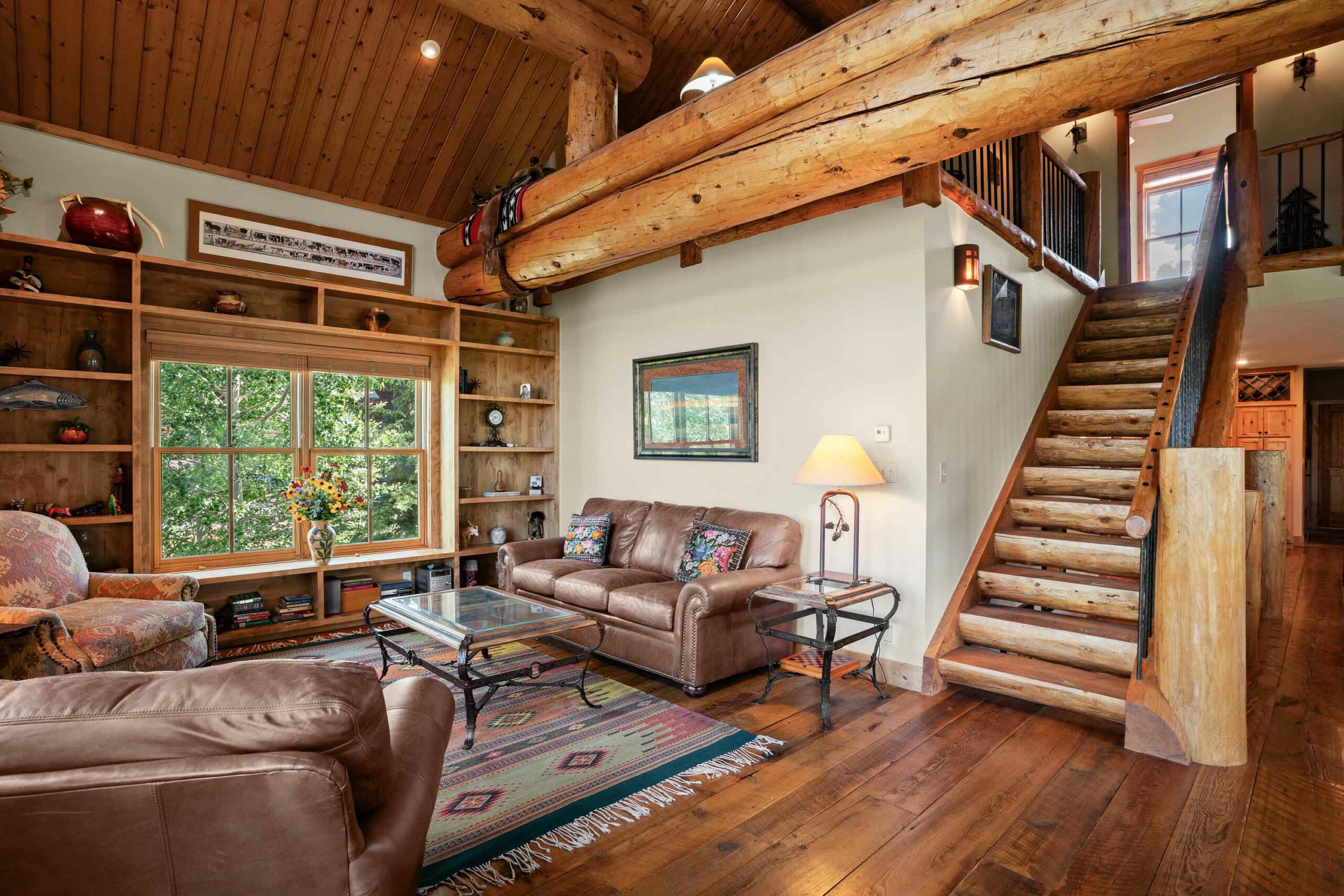 18 Ruby Drive Mt. Crested Butte, Colorado - Living Room and stairway