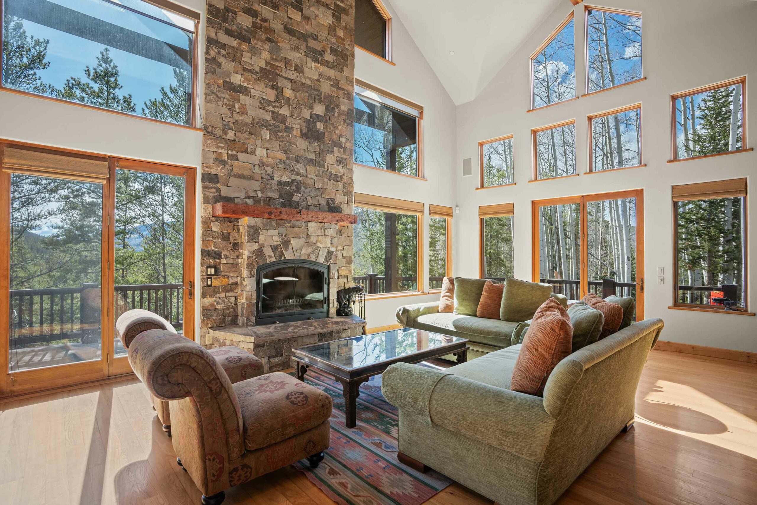 2074 Wildcat Trail Crested Butte, Colorado - living room and fireplace