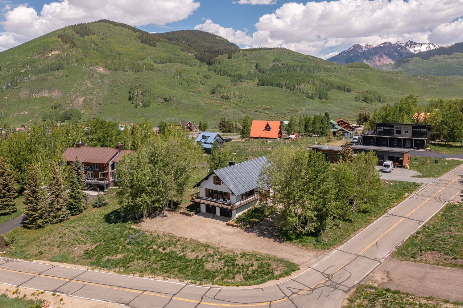 29 Belleview Drive Mt. Crested Butte, Colorado - drone view