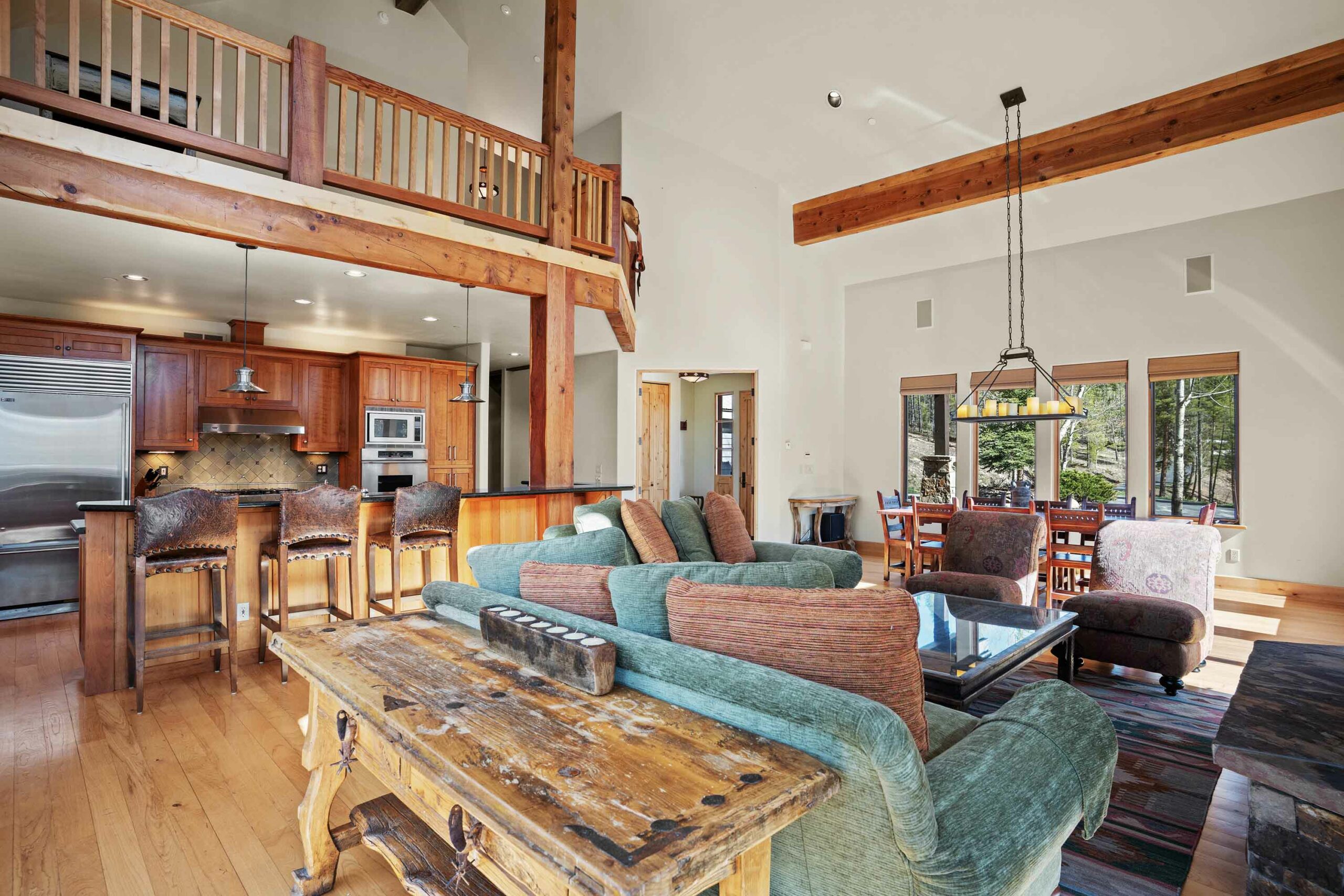 2074 Wildcat Trail Crested Butte, Colorado - living room, kitchen and dining area