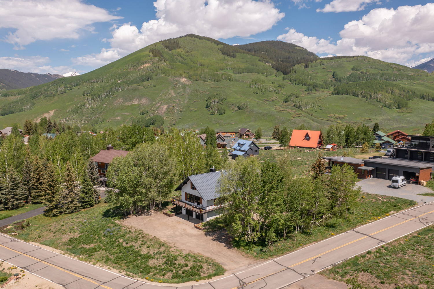 29 Belleview Drive Mt. Crested Butte, Colorado - drone view