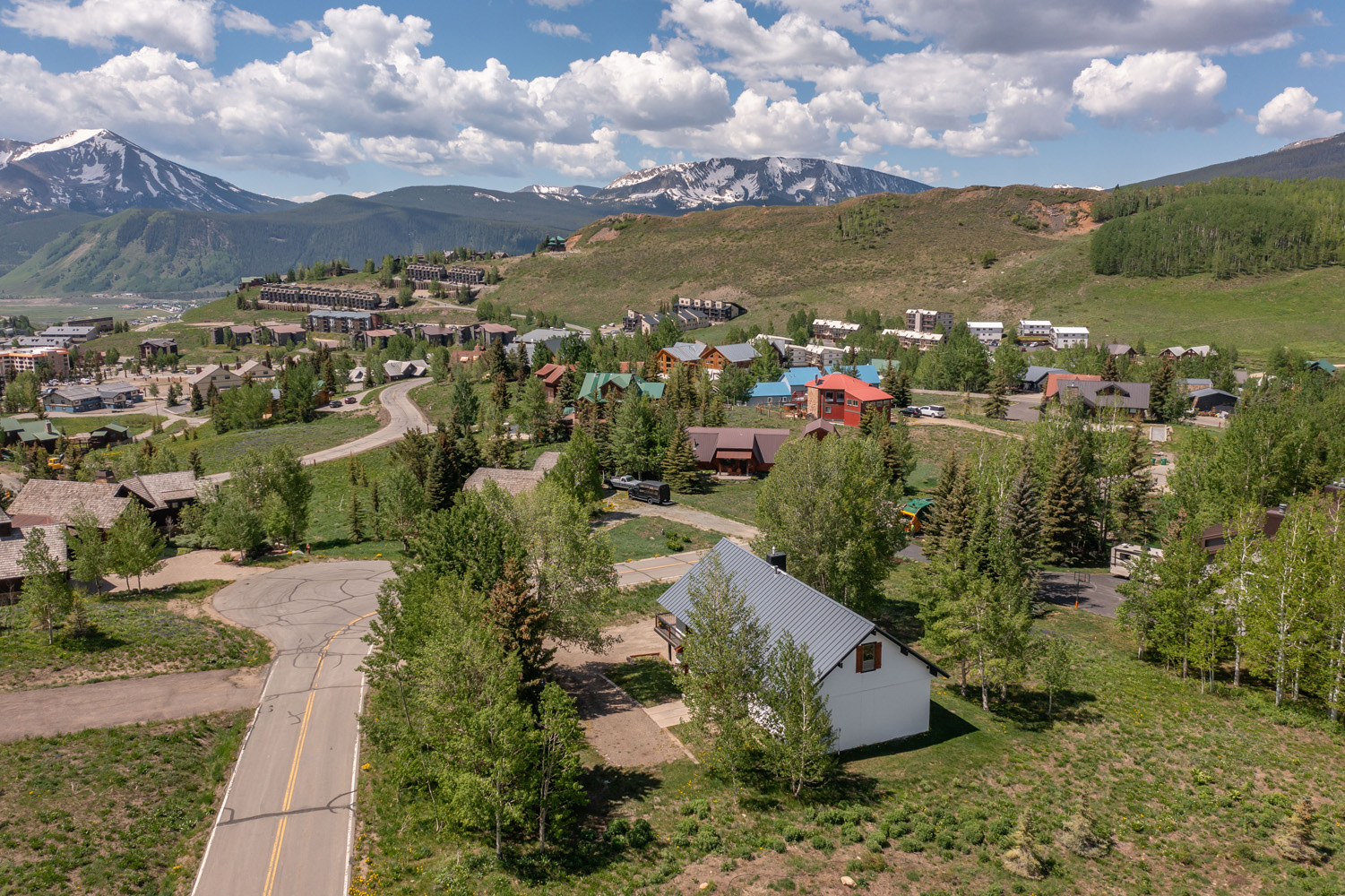 29 Belleview Drive Mt. Crested Butte, Colorado - drone view