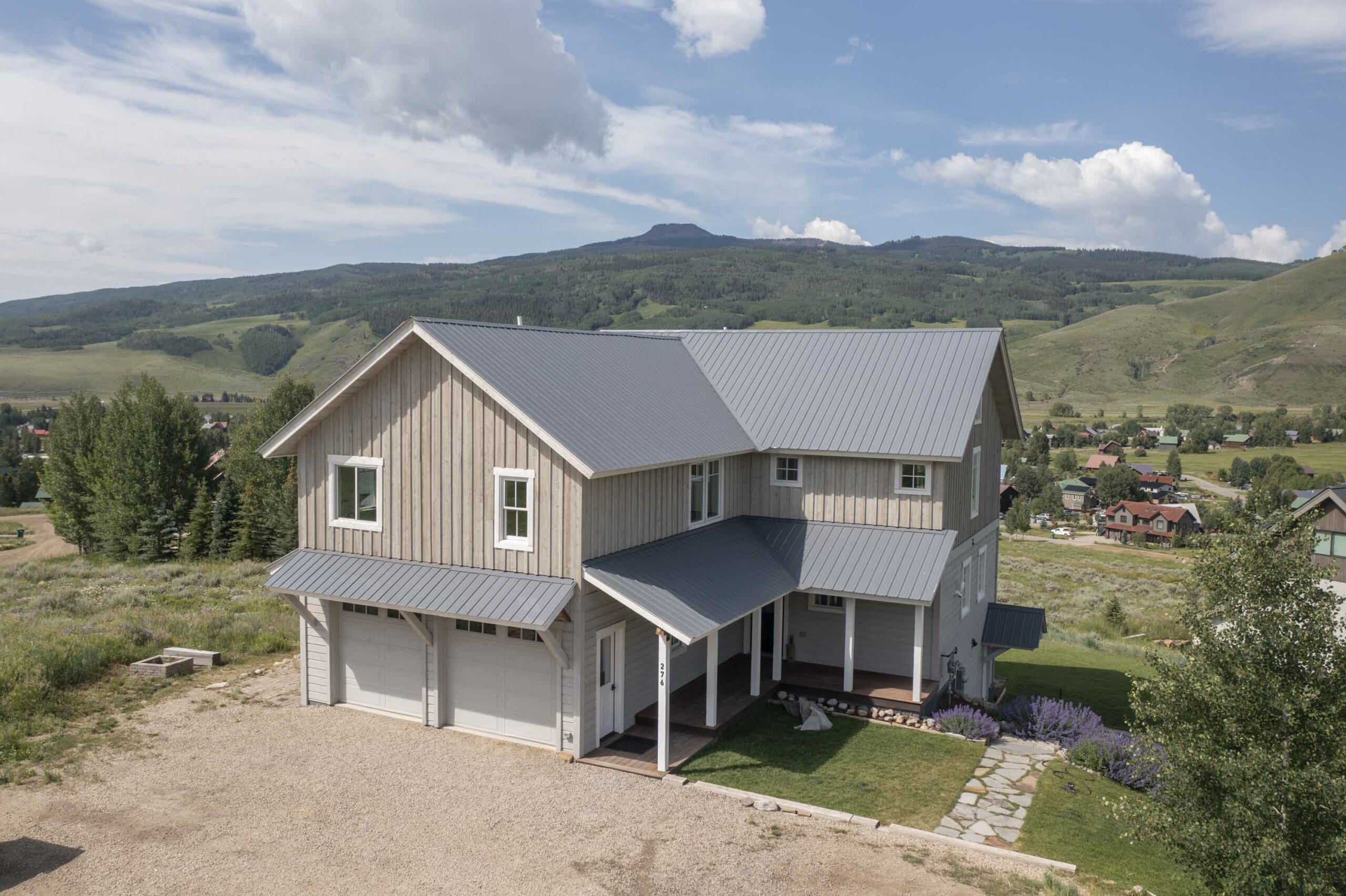 276 Zeligman Street Crested Butte, CO - front of house drone view