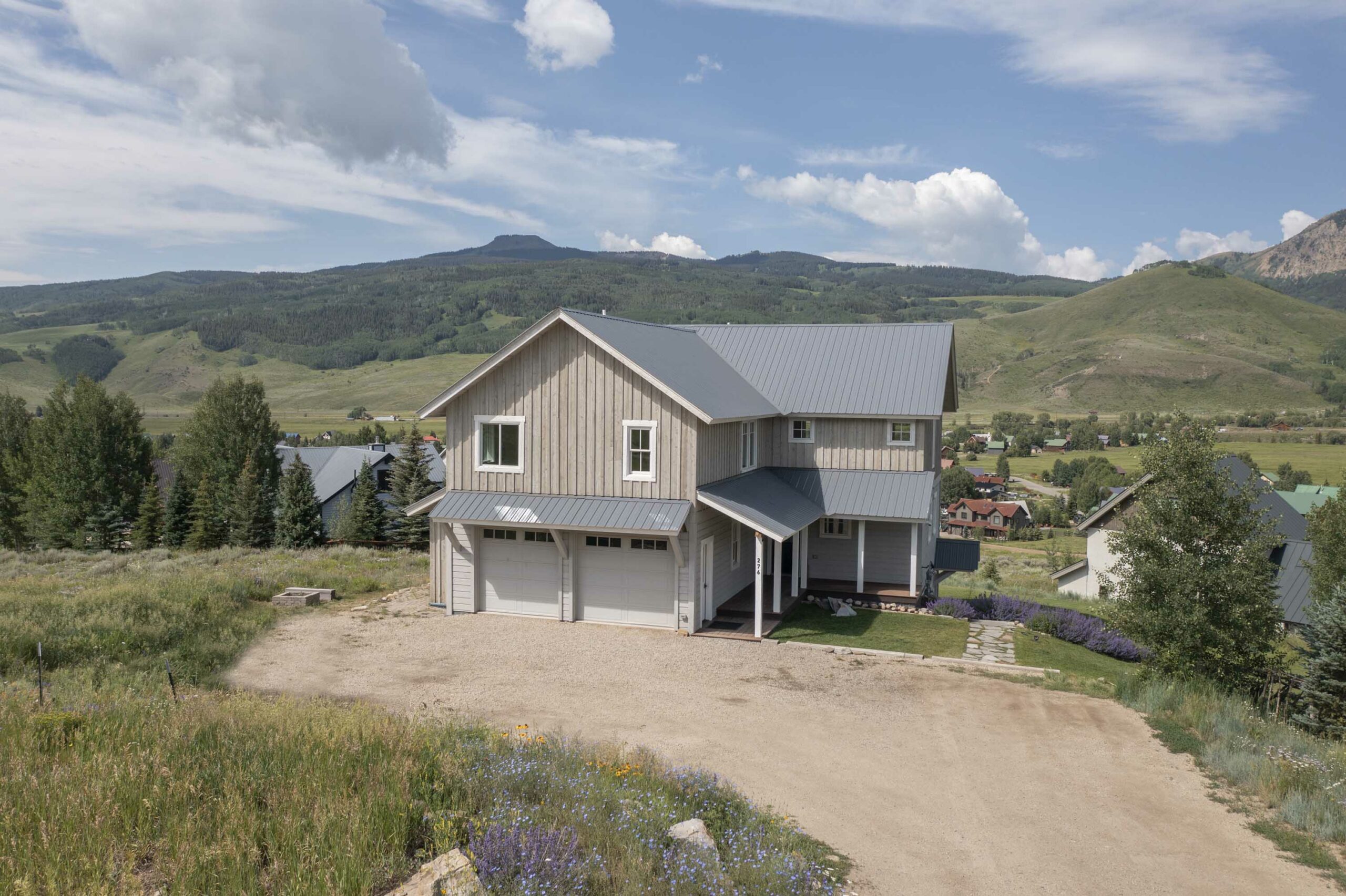 276 Zeligman Street Crested Butte, CO - Front of the house drone view