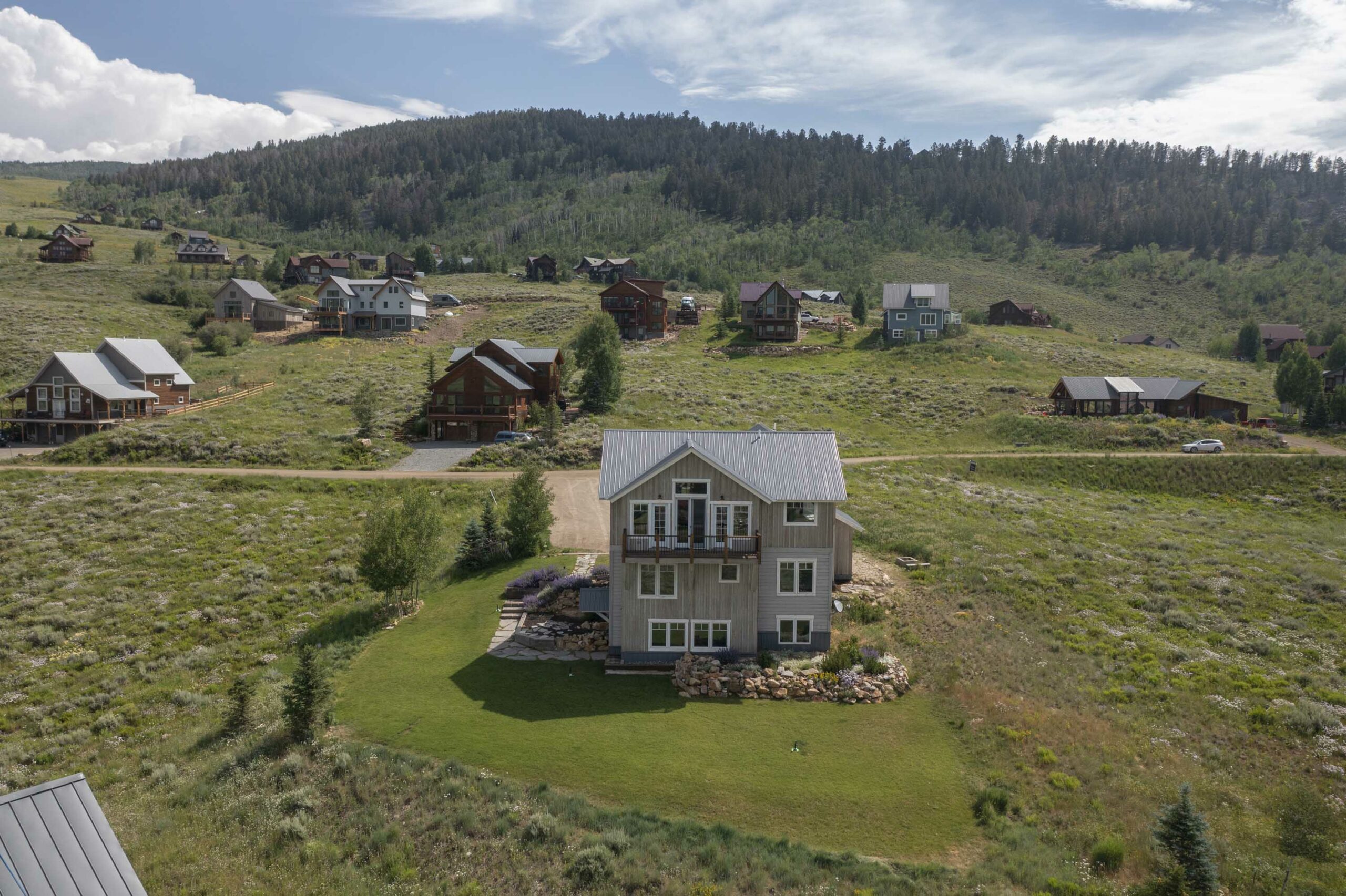 276 Zeligman Street Crested Butte, CO - Back of the house drone view