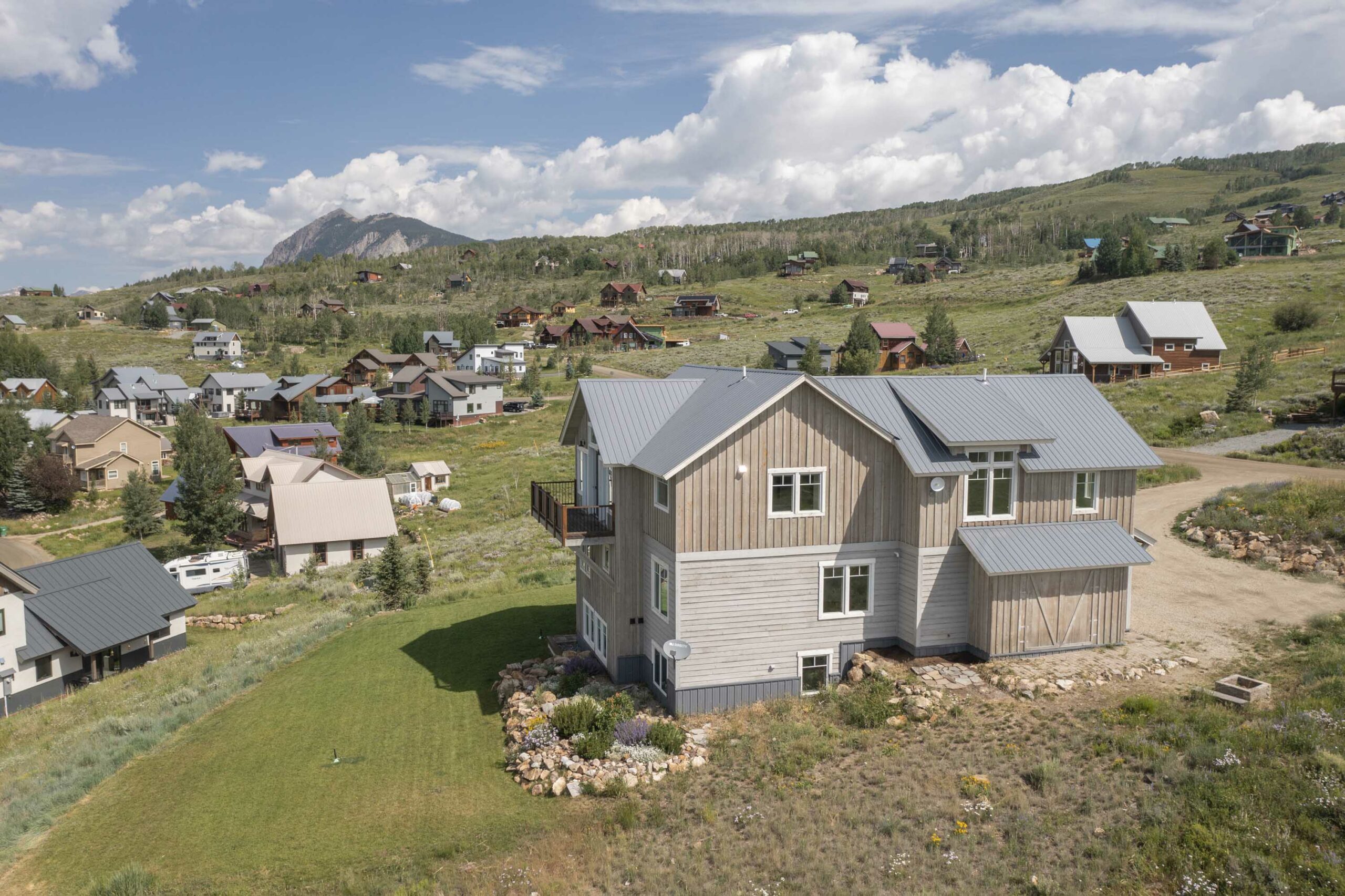 276 Zeligman Street Crested Butte, CO - Side of the house drone view