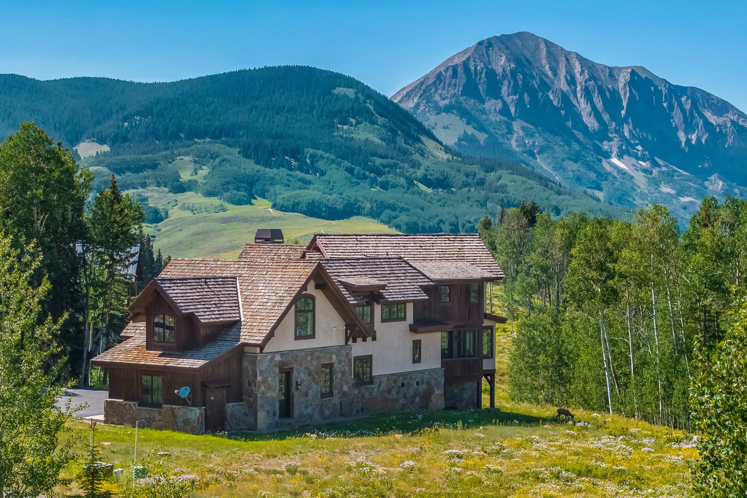 105 Bear Scratch Lane Mt. Crested Butte, CO - Drone View