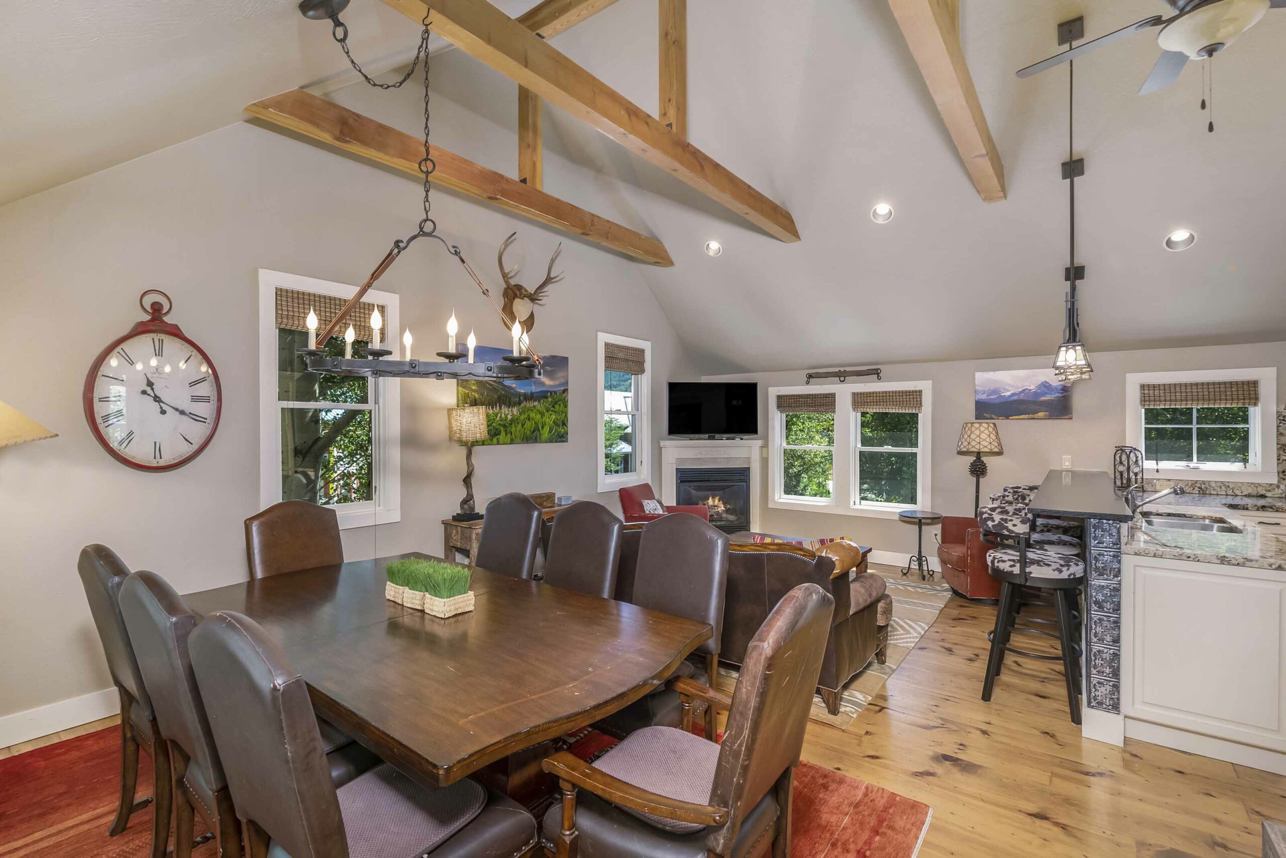 620 Maroon Avenue, Crested Butte, CO - Dining Room and Living Room