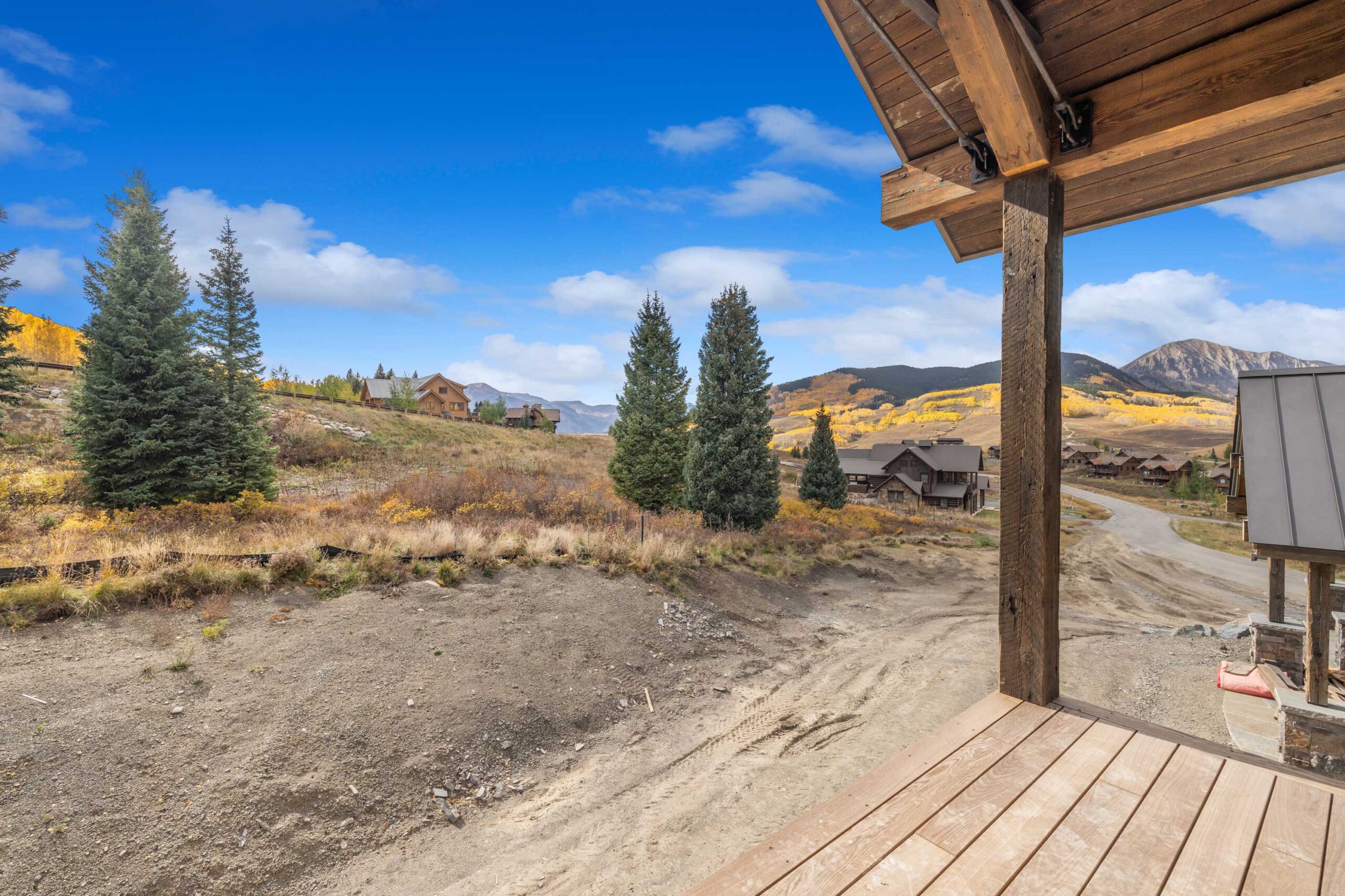 18 Walking Deer Mt. Crested Butte, Colorado - Side Porch View