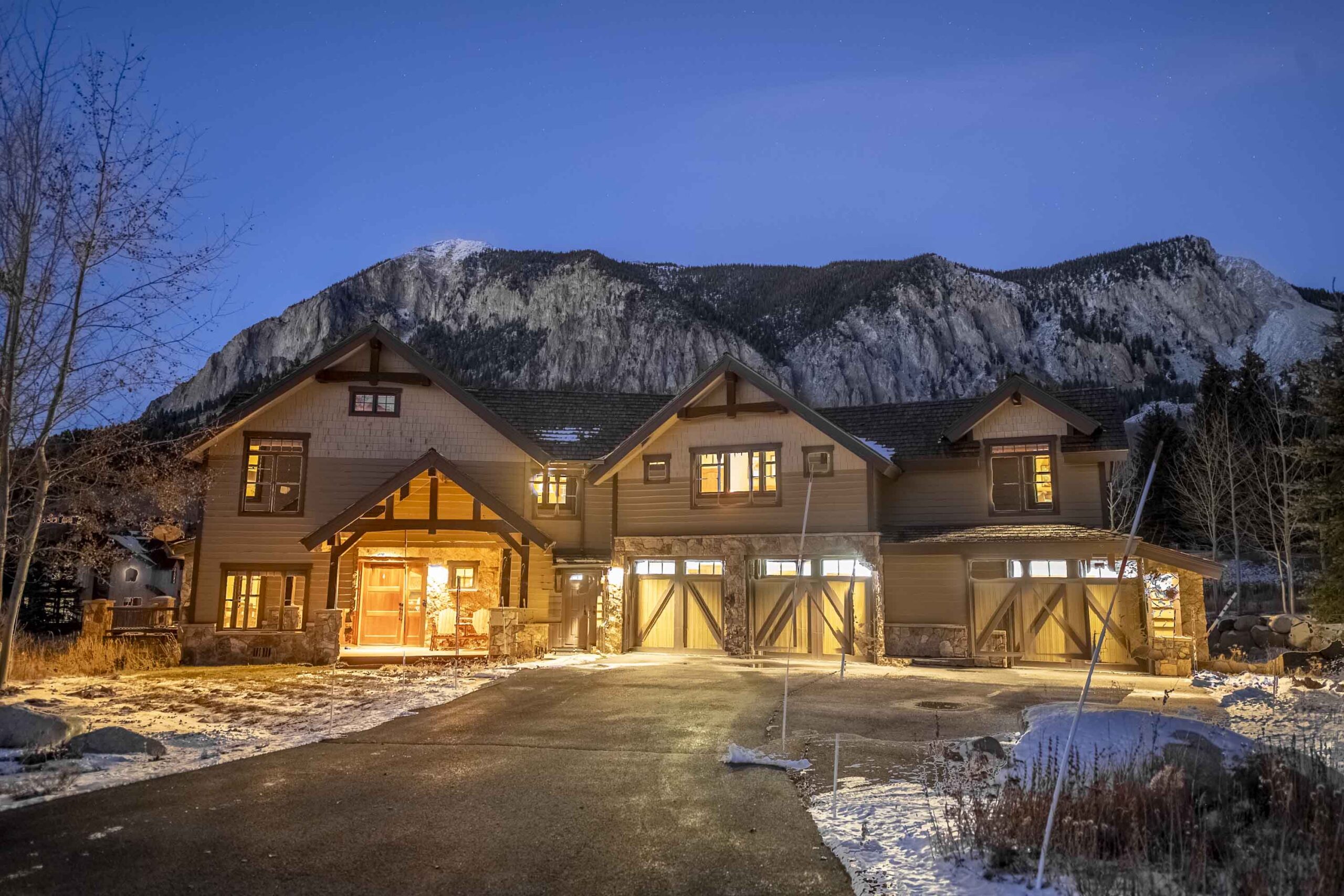 81 Par Lane Crested Butte, CO - Night Exterior Front of House