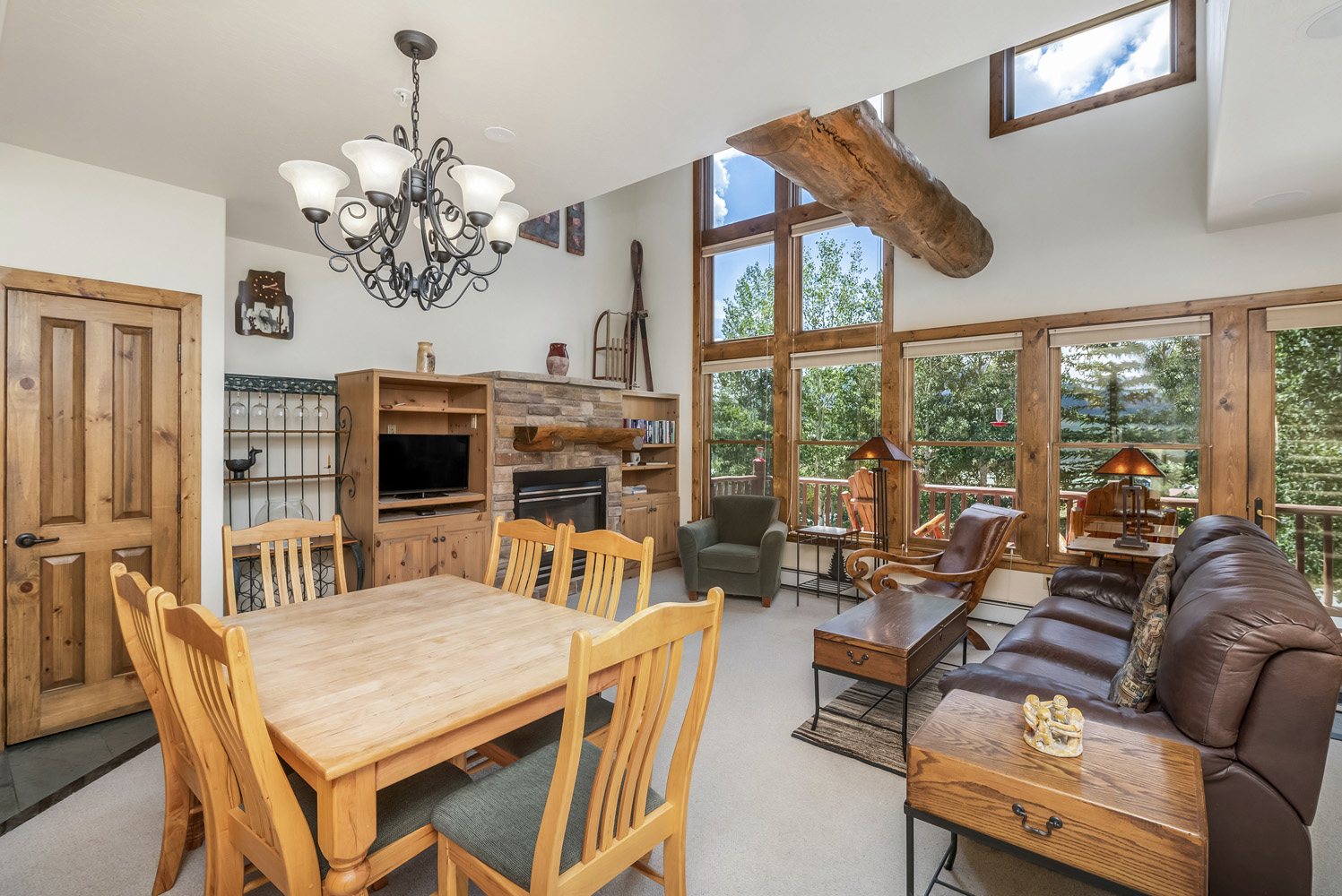 24 Hunter Hill Road #13 Mt. Crested Butte, CO - Dining and Living Room