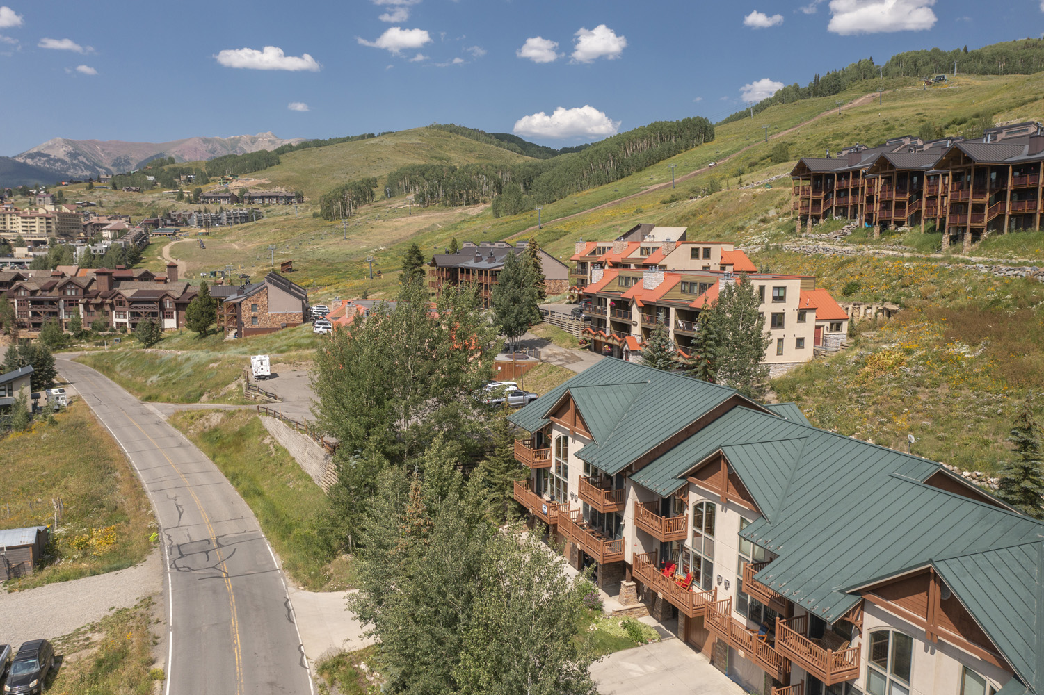 24 Hunter Hill Road #13 Mt. Crested Butte, CO - Drone View